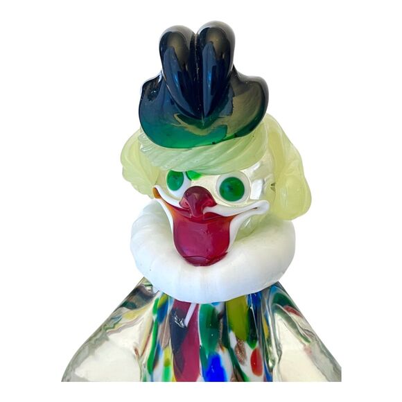 Murano Art Glass 7.5" Guitar Chitarra CLOWN FIGURINE Venice Italy Gondola Tag - Picture 3 of 10